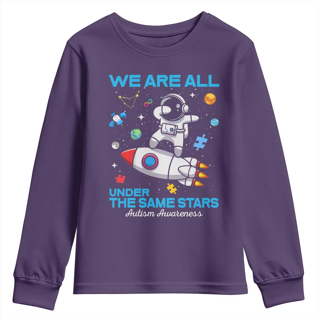Autism Acceptance Youth Sweatshirt We Are All Under The Same Stars