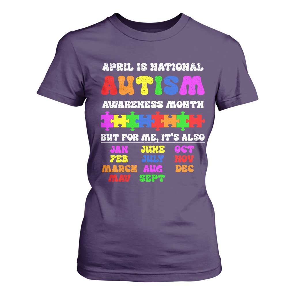 National Autism Awerness Month T Shirt For Women Autistic Kids Gift