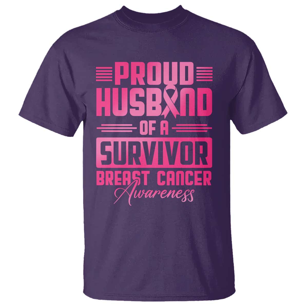 Husband Of A Warrior Breast Cancer Warrior T Shirt Wife Support Squad