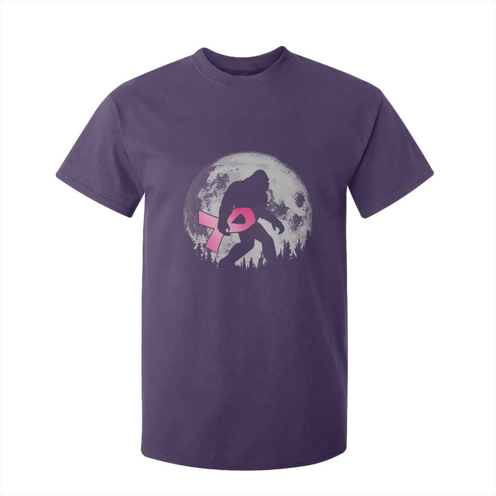 Bigfoot Pink Ribbon Breast Cancer Support T Shirt For Kid