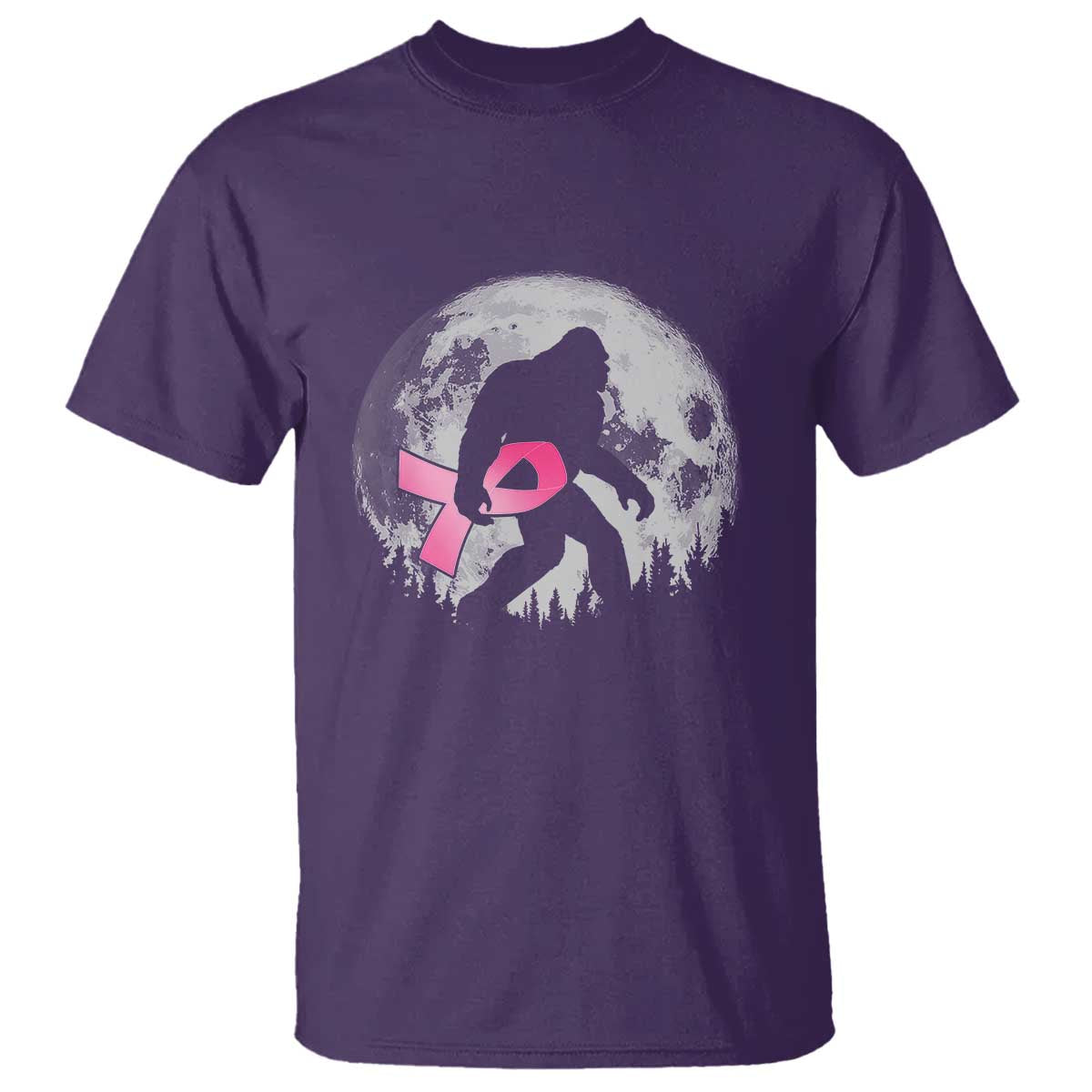 Bigfoot Pink Ribbon Breast Cancer Support T Shirt