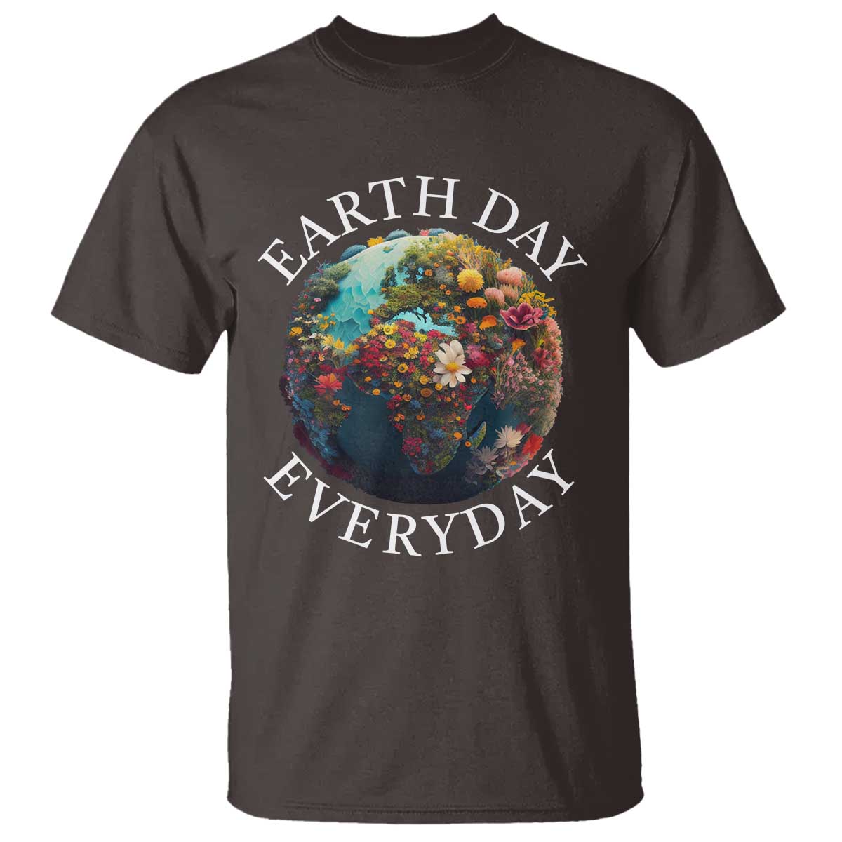 earth-day-everyday-t-shirt-with-floral-nature-lover-climate-change