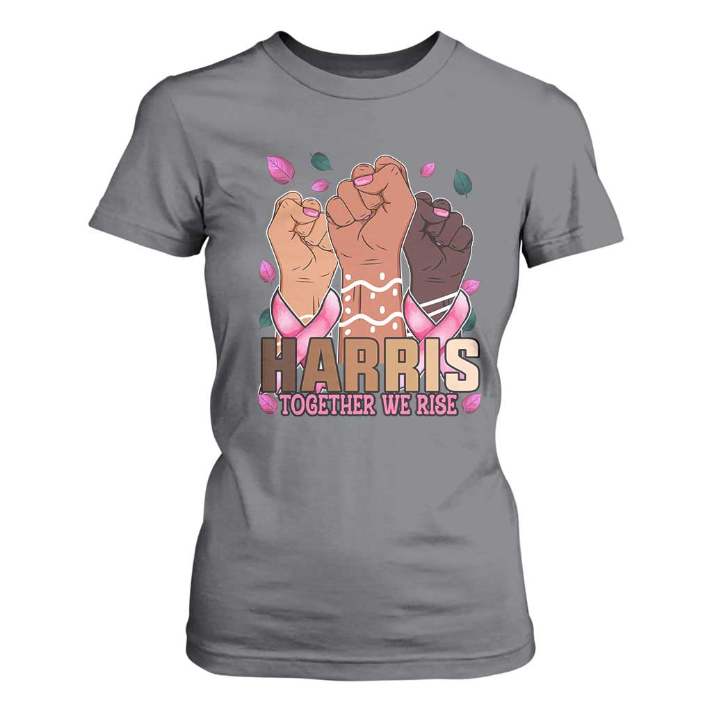 Breast Cancer Support Month Kamala Harris T Shirt For Women In October We Wear Pink 2024 Together We Rise