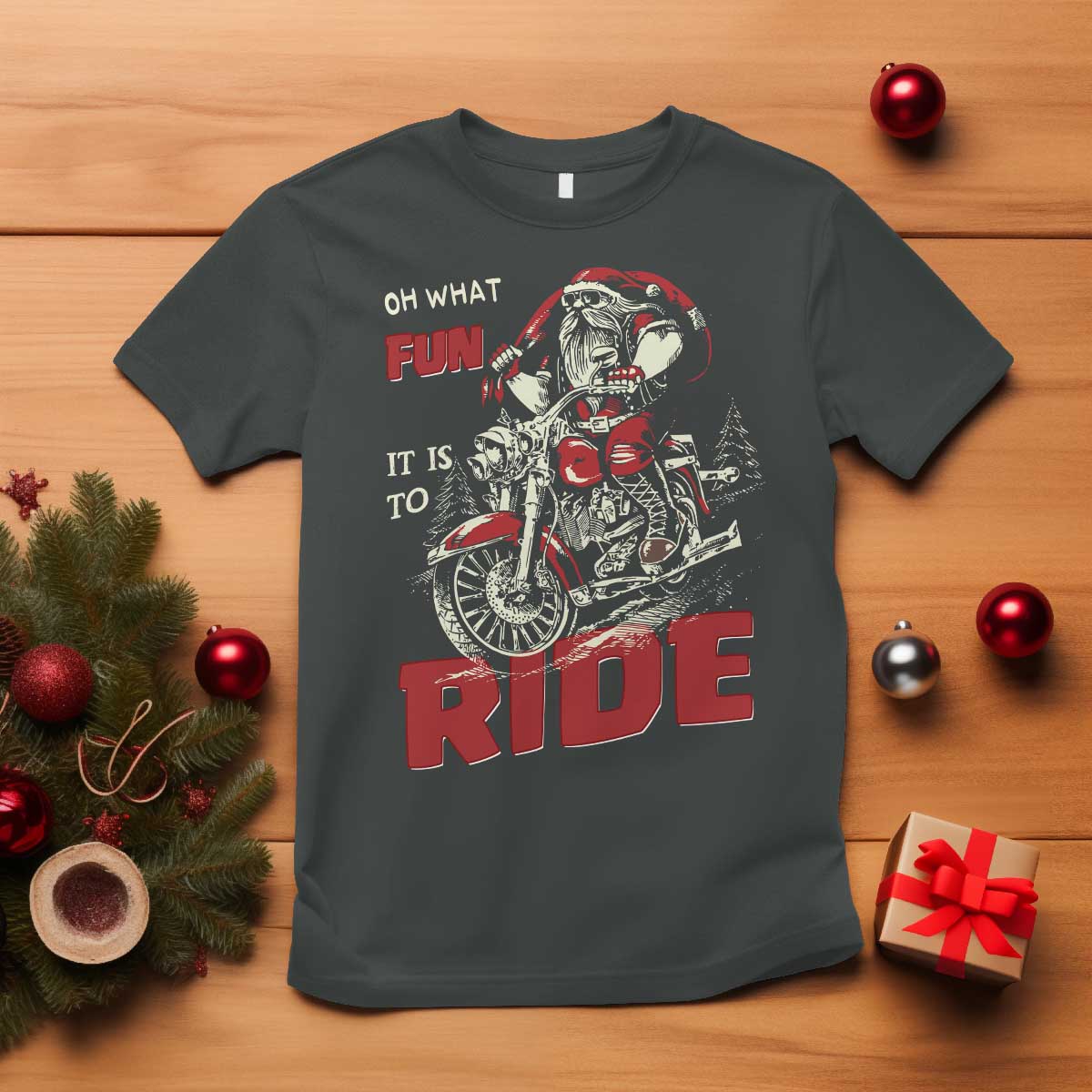 funny-biker-christmas-t-shirt-oh-what-fun-it-is-to-ride-santa-riding-on-a-motorcycle