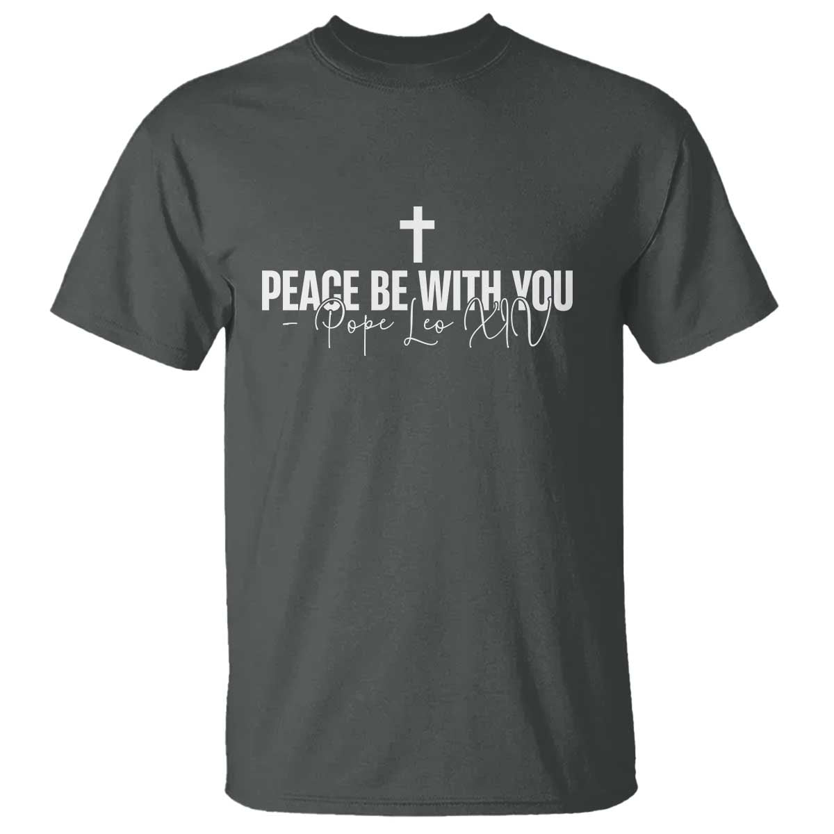 pope-leo-xiv-t-shirt-peace-be-with-you-all-catholic-church-subtle-cross