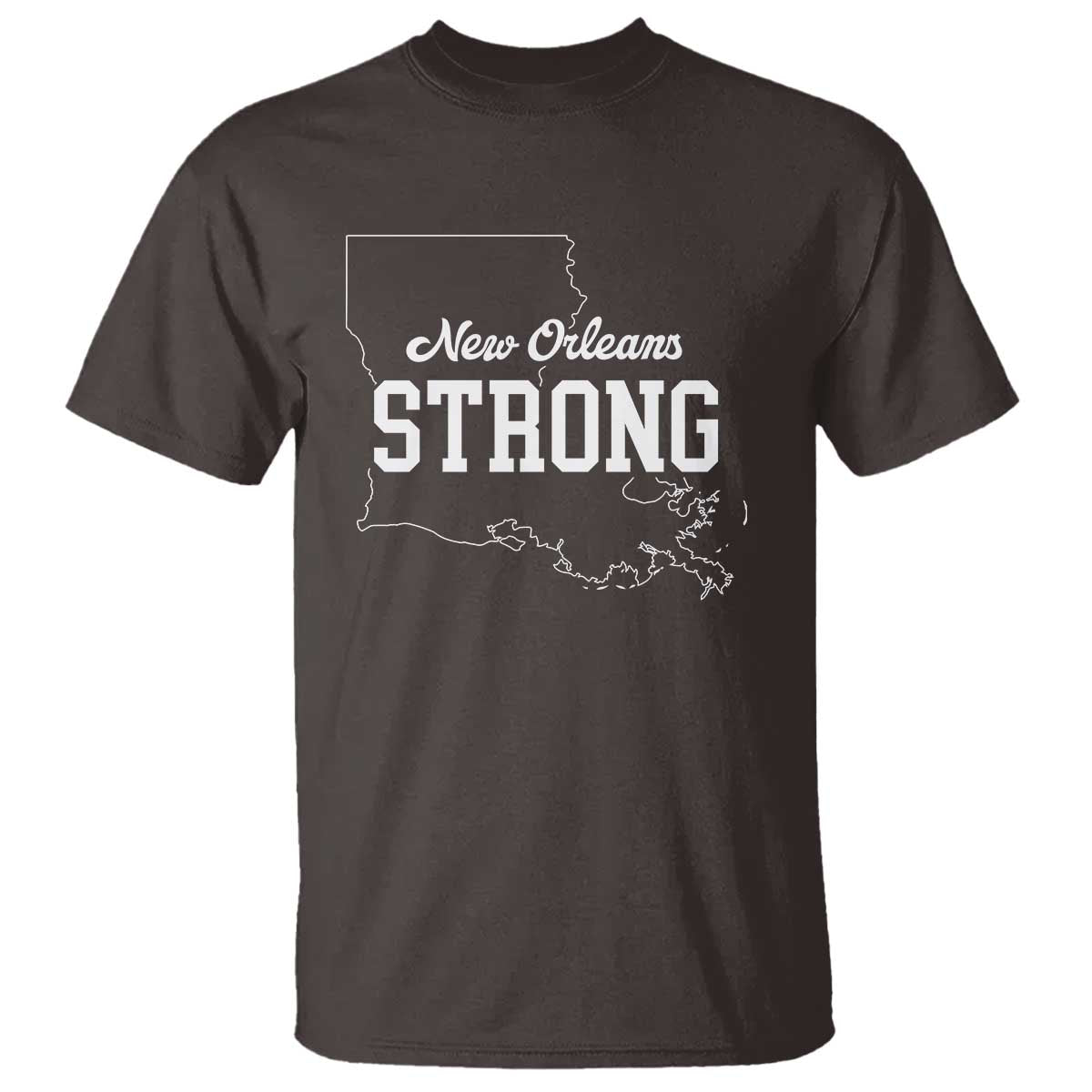 nola-strong-t-shirt-support-louisiana-2025-new-orleans-map