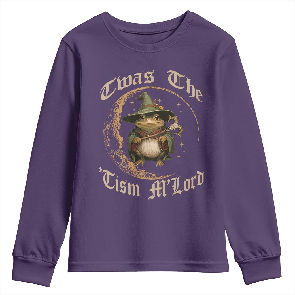 Twas the Tism MLord Frog Youth Sweatshirt Funny Anti Social Meme
