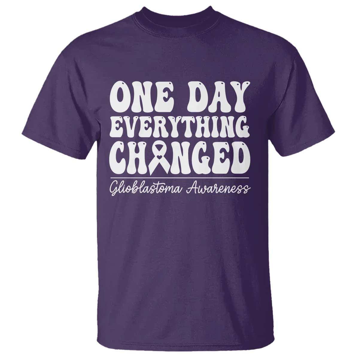 Glioblastoma Support T Shirt Fight Brain Tumor Cure Groovy