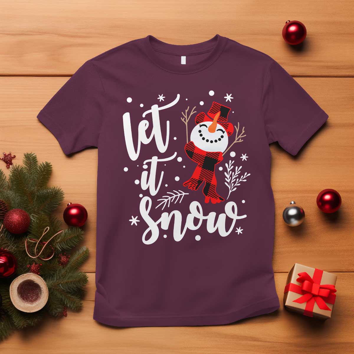 christmas-let-it-snow-t-shirt-funny-snowman-snowflakes