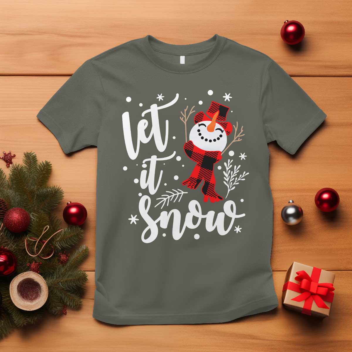 christmas-let-it-snow-t-shirt-funny-snowman-snowflakes