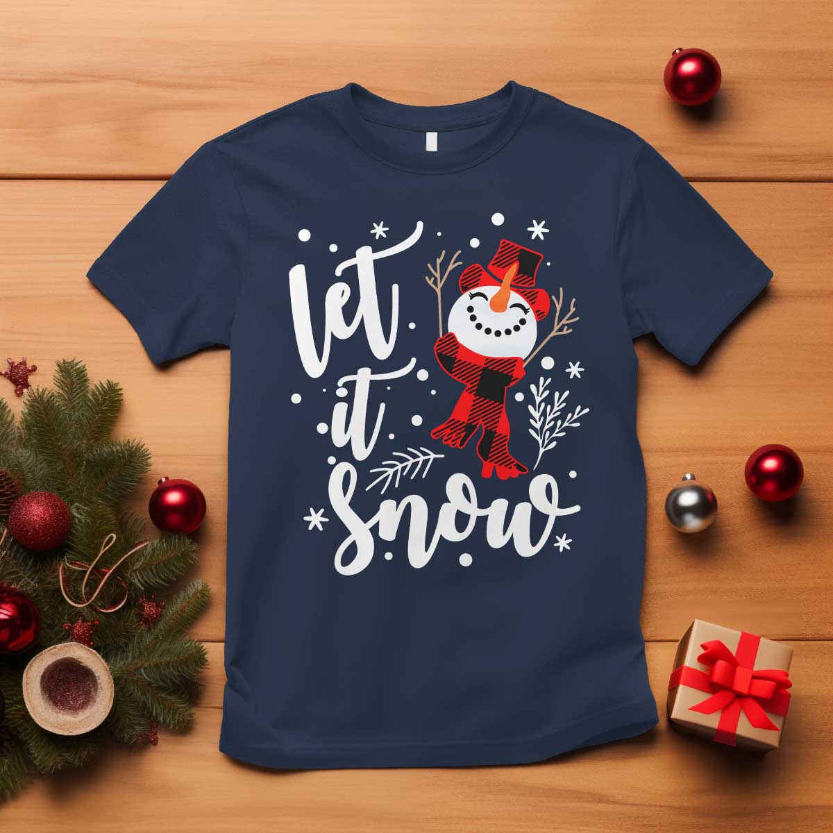 christmas-let-it-snow-t-shirt-funny-snowman-snowflakes