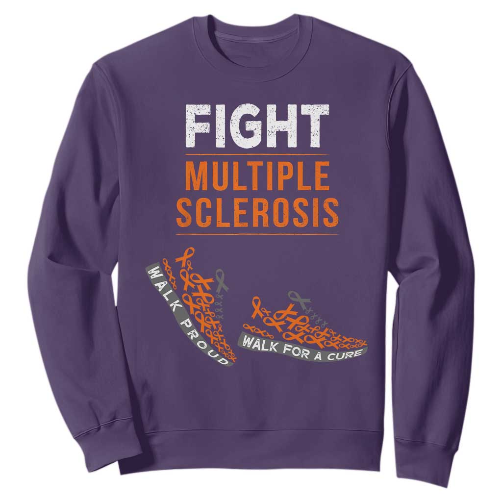 Fight MS Sweatshirt Orange Ribbon Multiple Sclerosis Support