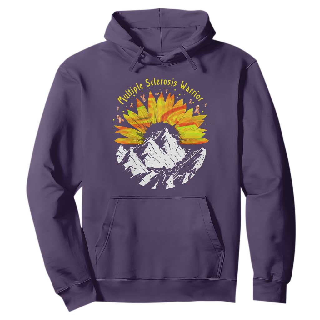 MS Warrior Hoodie Orange Ribbon Sunflower Multiple Sclerosis Support