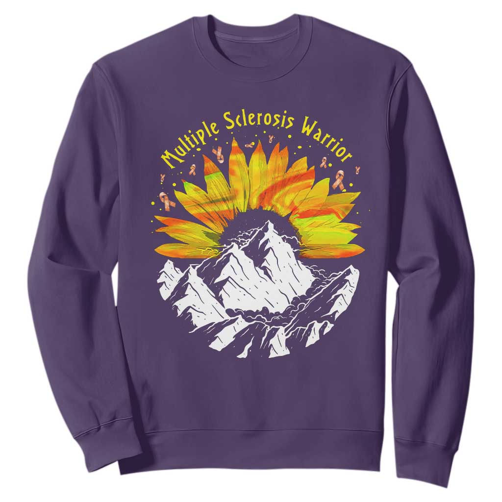 MS Warrior Sweatshirt Orange Ribbon Sunflower Multiple Sclerosis Support