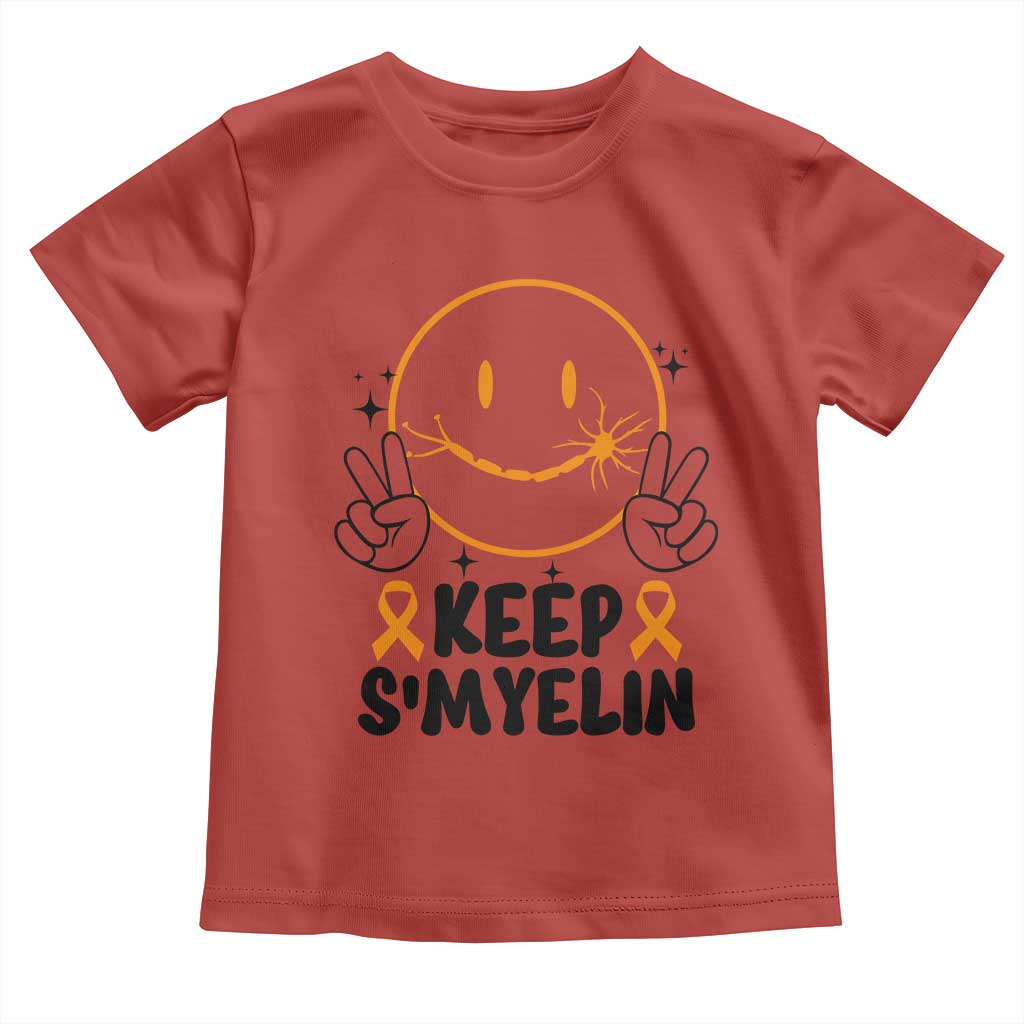 Multiple Sclerosis Support Toddler T Shirt Keep Smyelin MS Fighter
