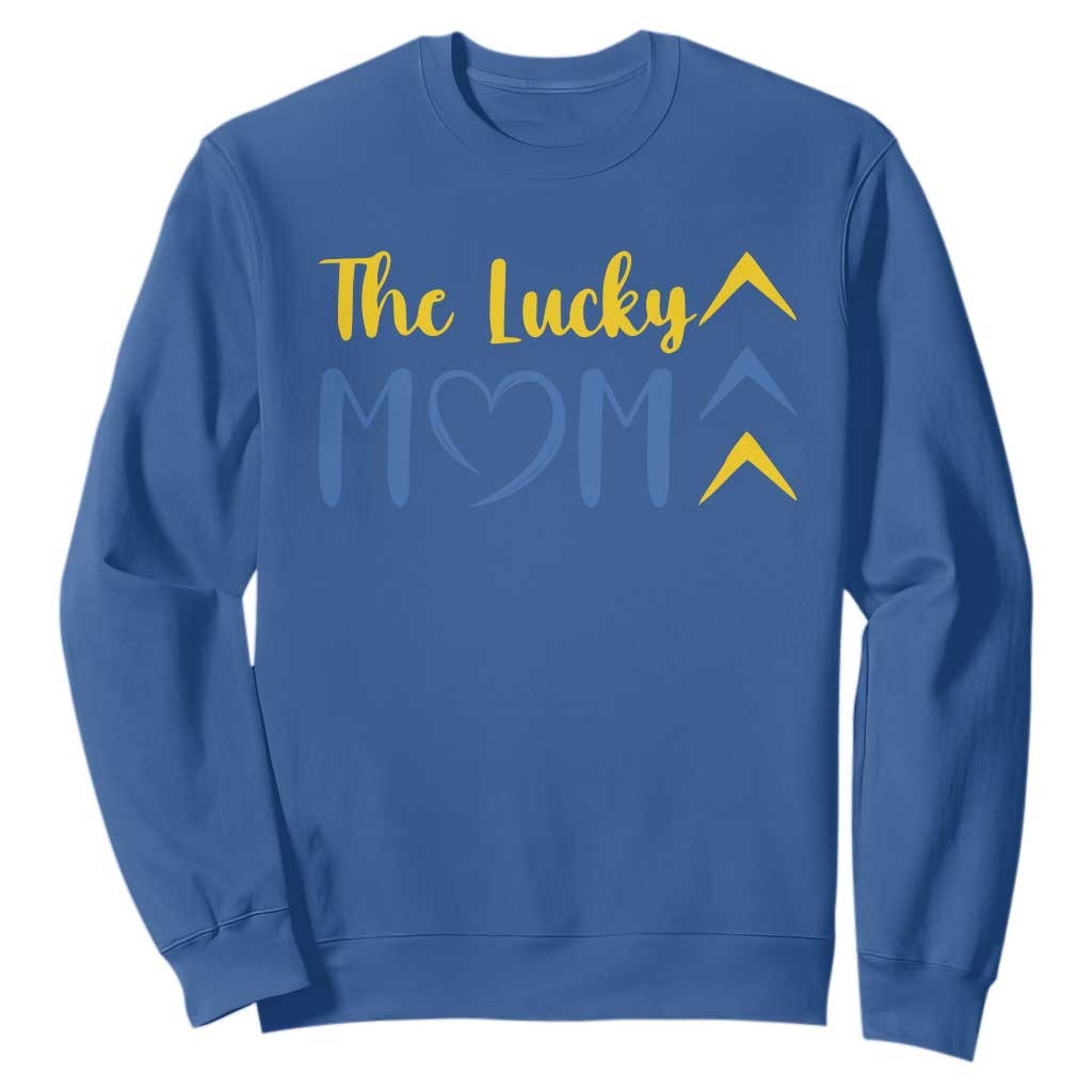 Down Syndrome Mom Sweatshirt Three Arrows The Lucky Mama T21 321