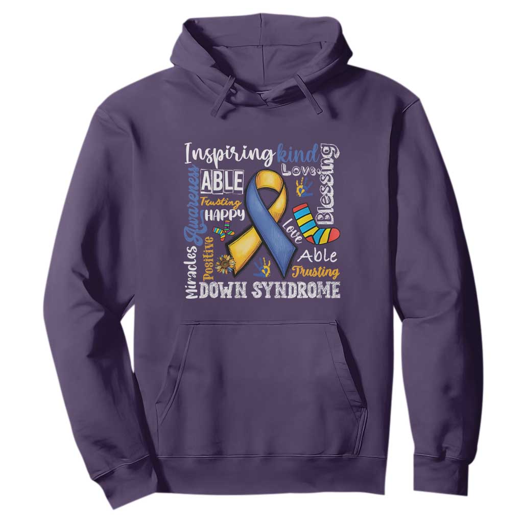 Down Syndrome Support Hoodie Rock Your Socks Different Not Less