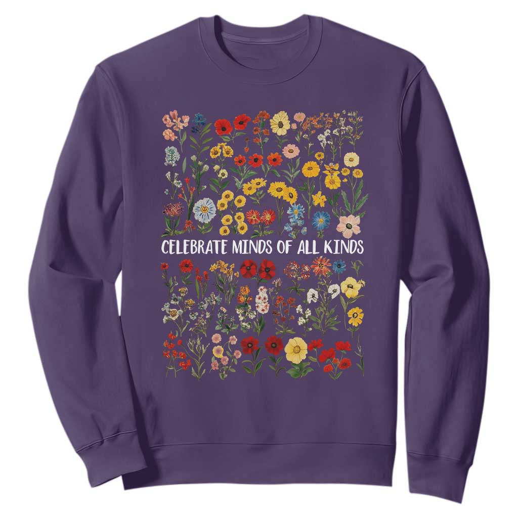 Autism Support Sweatshirt Neurodiversity Celebrate Minds of All Kinds