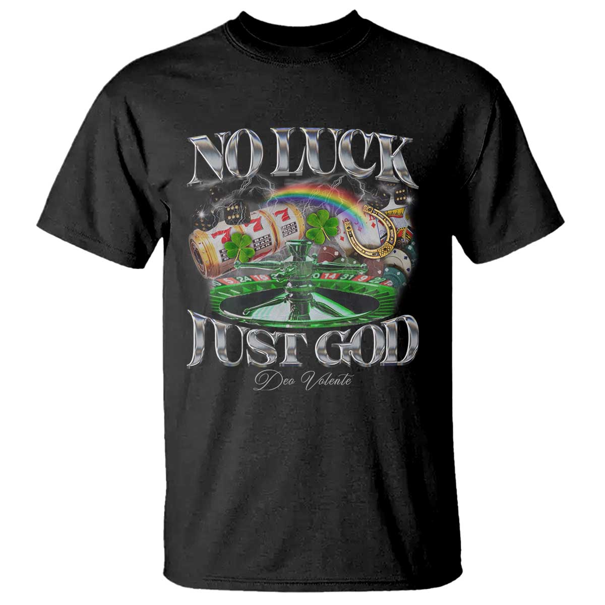 Vintage Christian T Shirt Retro No Luck Just God Funny St Patricks Day –  FUNOLO, image size:1200x1200