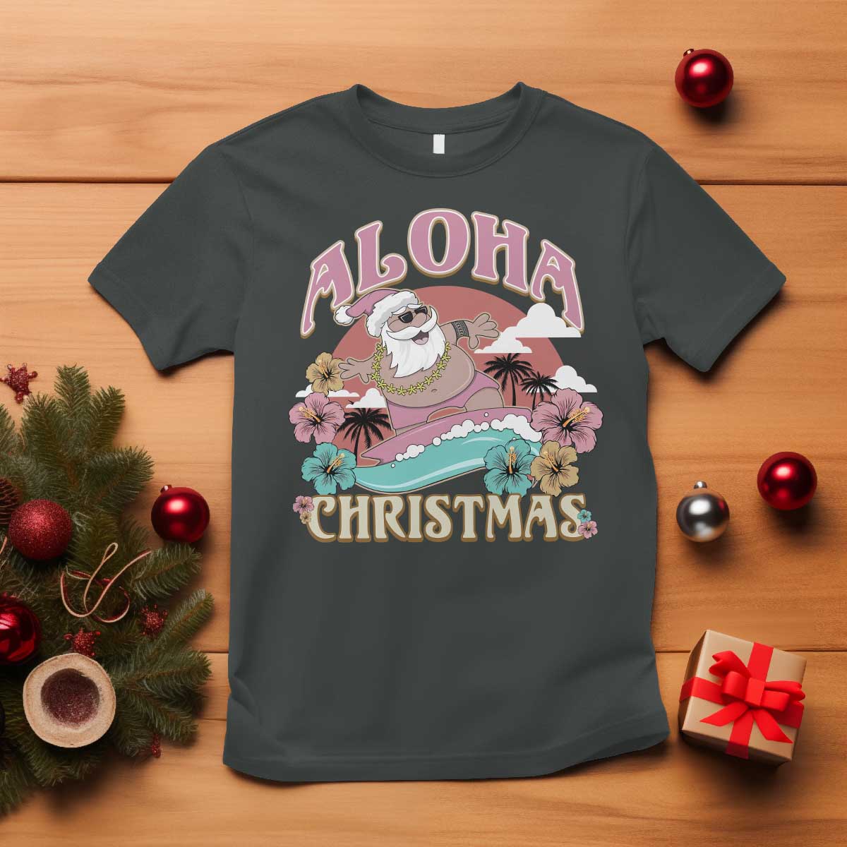 hawaii-christmas-t-shirt-surfing-santa-with-tattoos-aloha-christmas