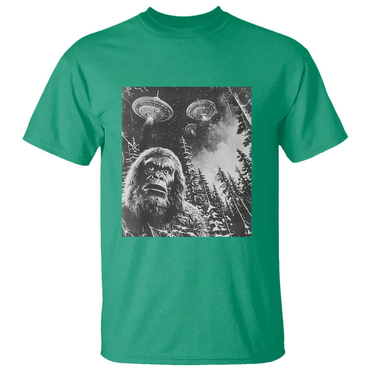 funny-graphic-bigfoot-selfie-with-ufos-weird-t-shirt-funny-graphic-bigfoot-selfie-with-ufos-weird