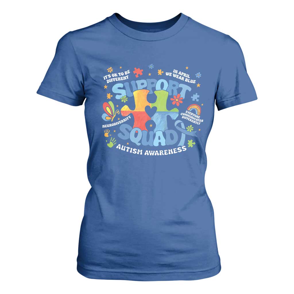 Autism Support Squad T Shirt For Women