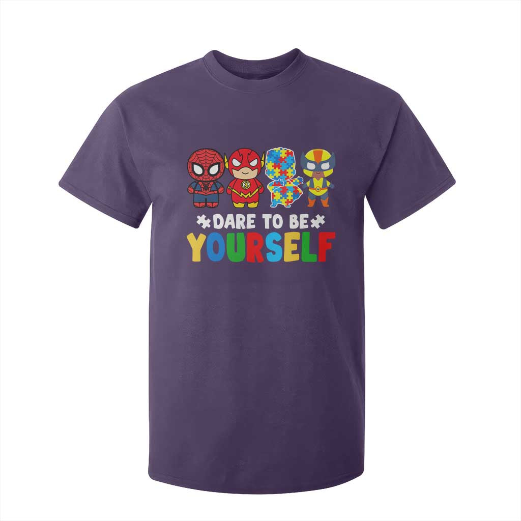 Autism Support Superheroes T Shirt For Kid Dare To Be Yourself