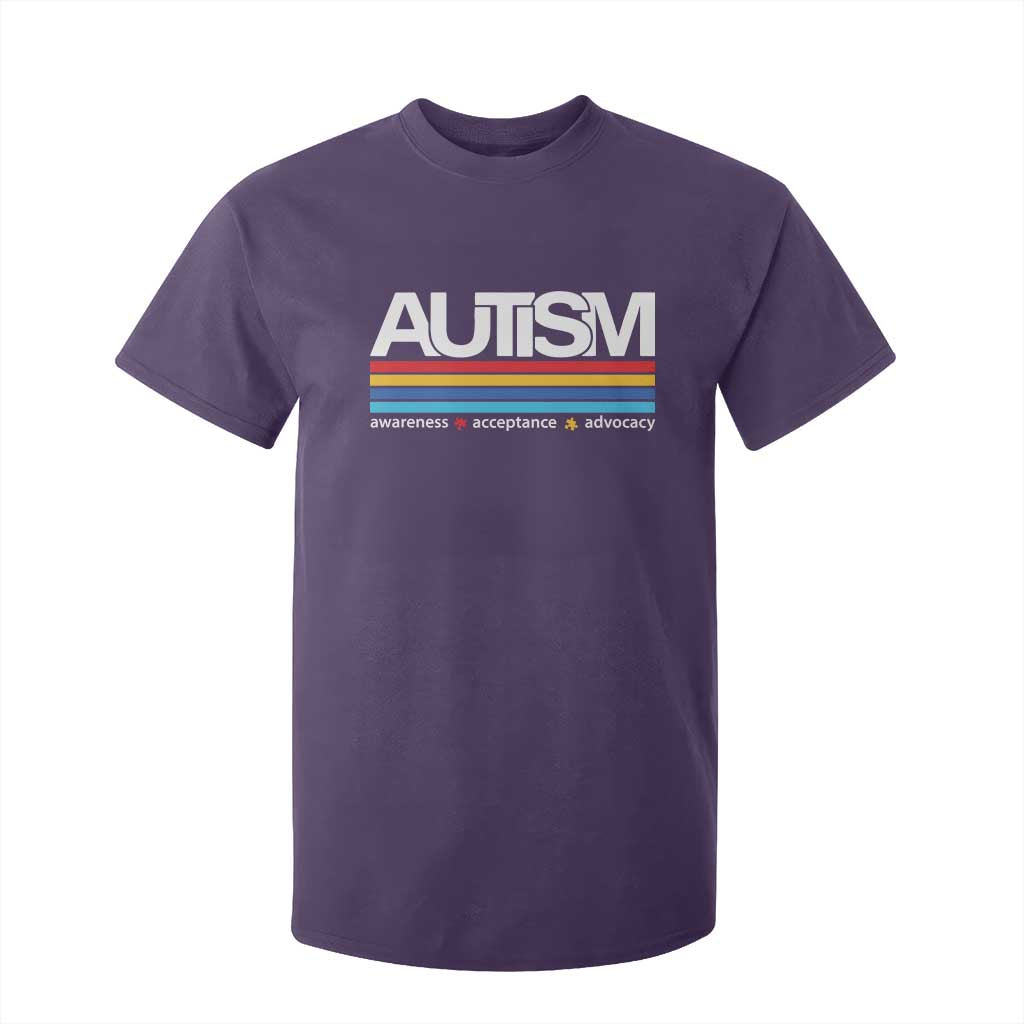 Retro Autism Support Acceptance T Shirt For Kid