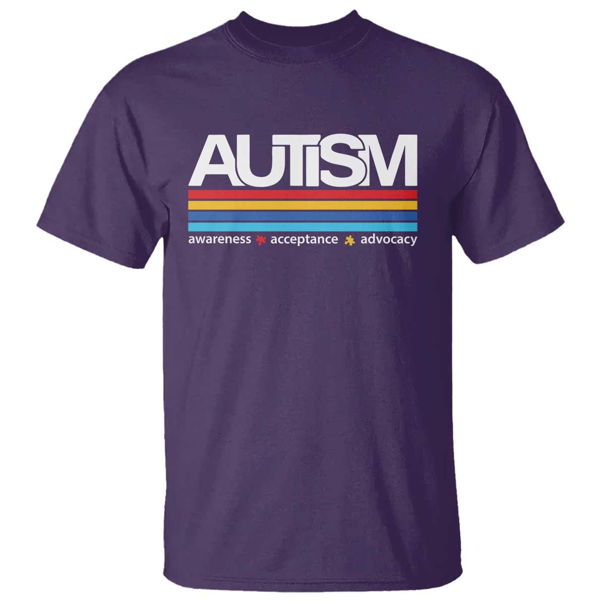 Retro Autism Support Acceptance T Shirt