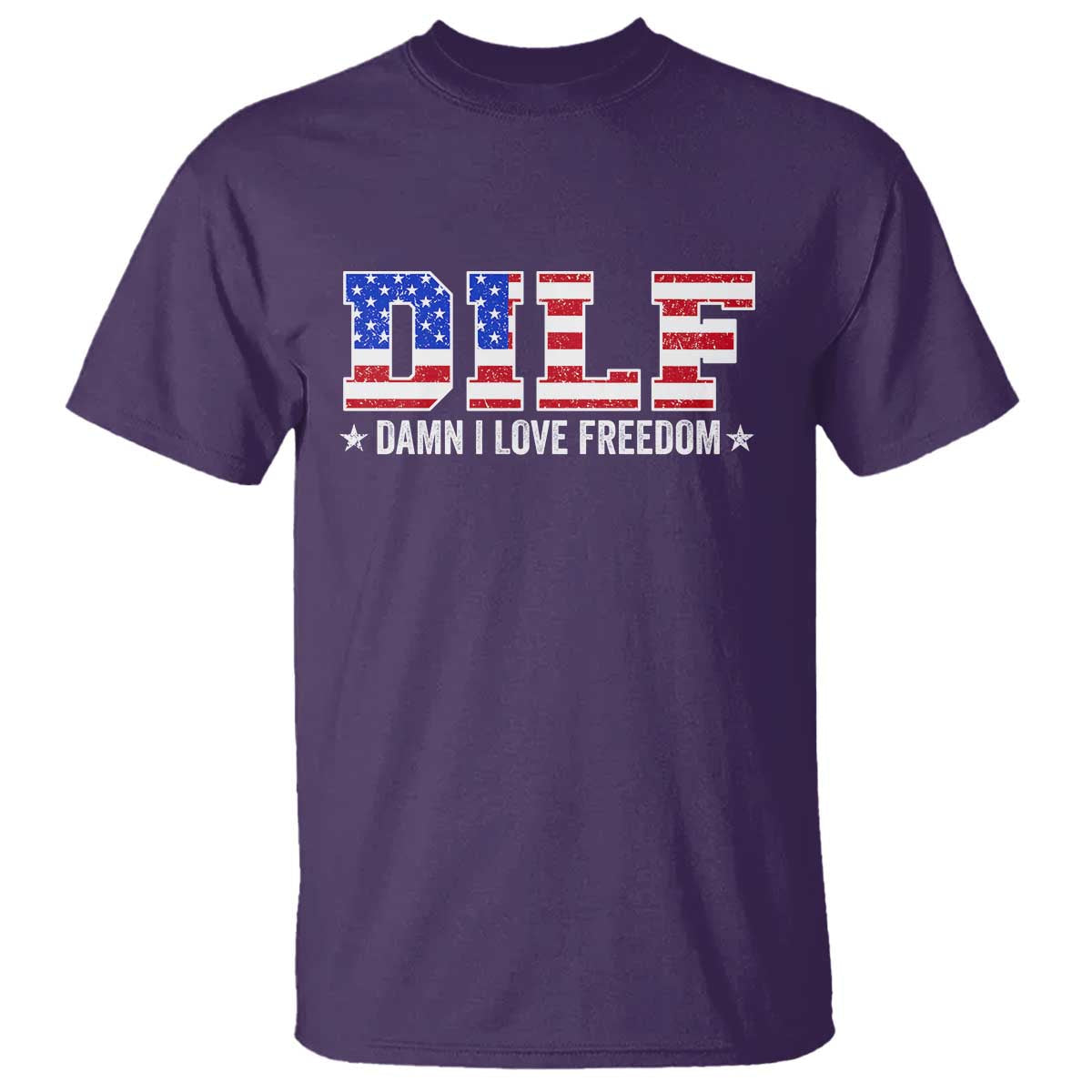funny-patriotic-4th-of-july-t-shirt-dilf-damn-i-love-freedom-american-flag