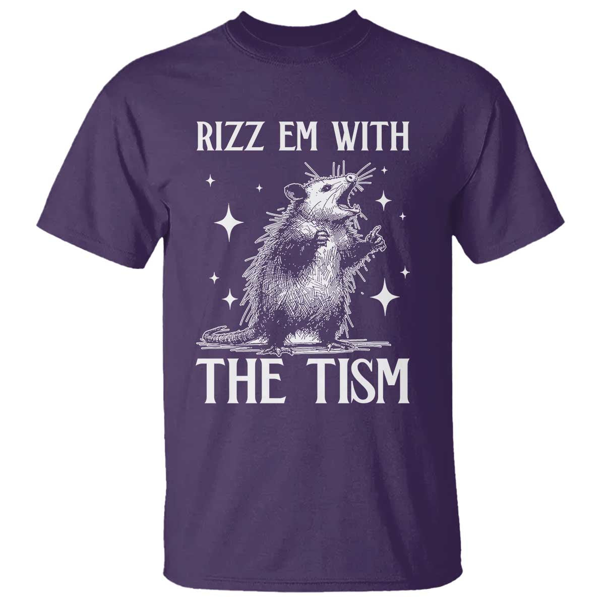 Funny Autism Opossum T Shirt Rizz Em With The Tism Meme Autistic ASD