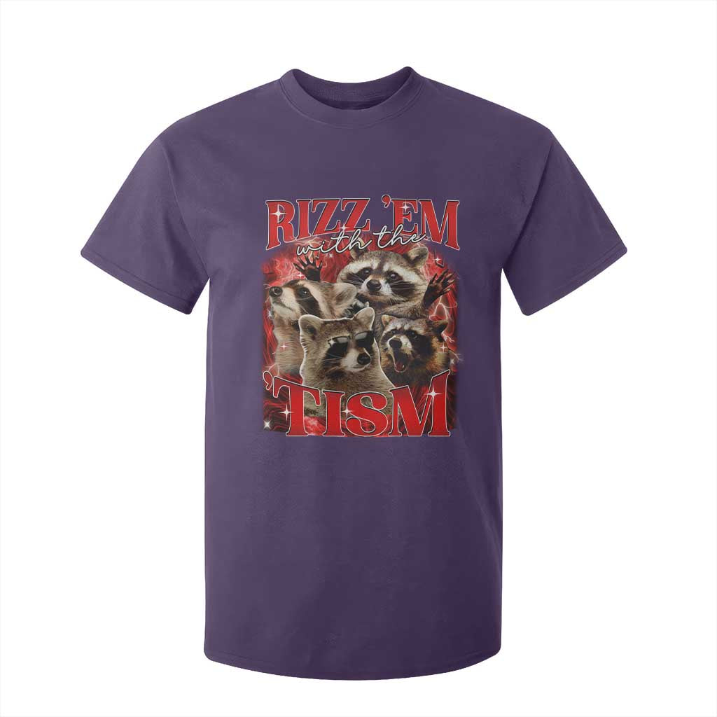 Autism Funny T Shirt For Kid Rizz Em With The Tism Meme Autistic Racoon
