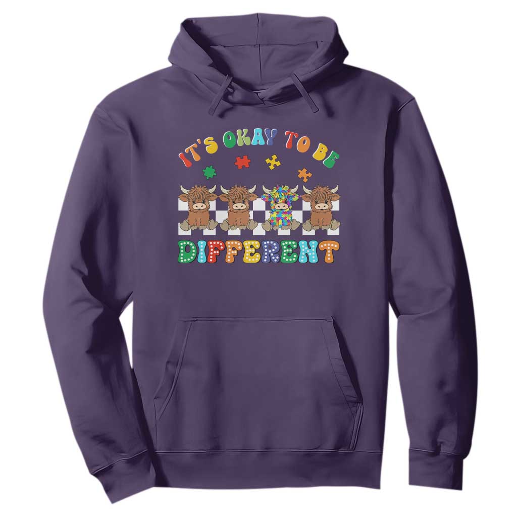 It’s Okay To Be Different Autism Support Hoodie Autistic Cow Positivity Vibe