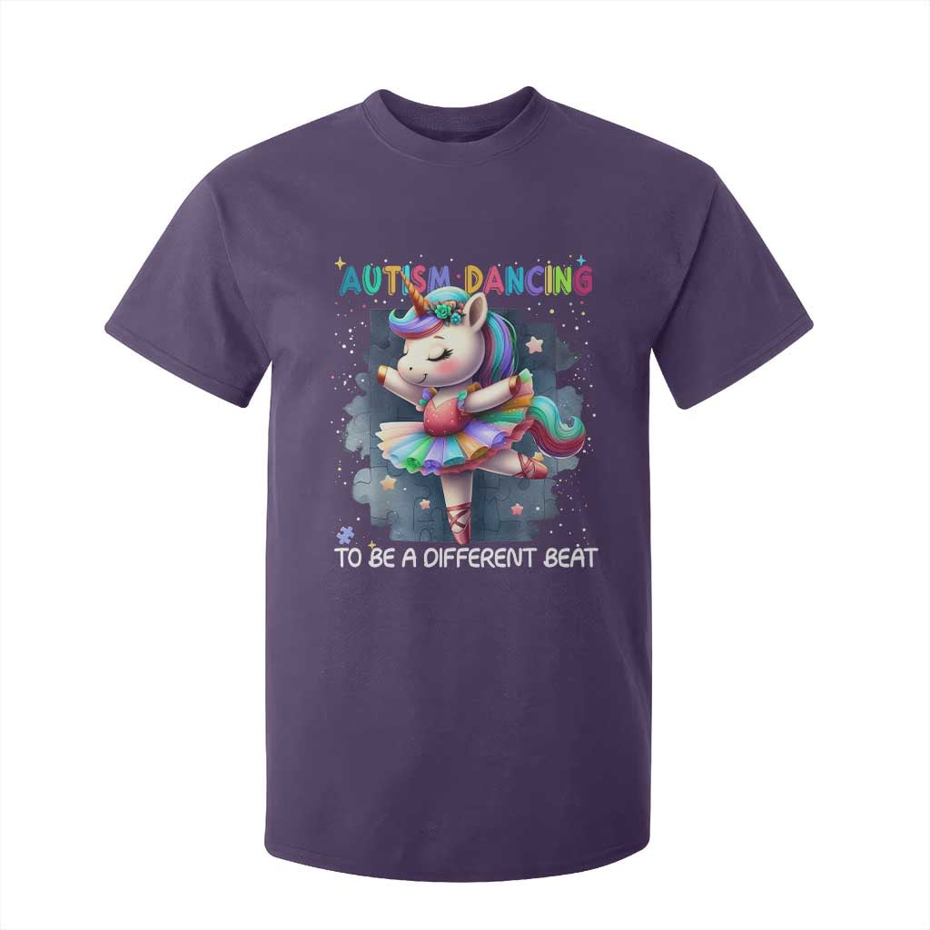 Autism Support Unicorn T Shirt For Kid Ballet Dancing To A Different Beat