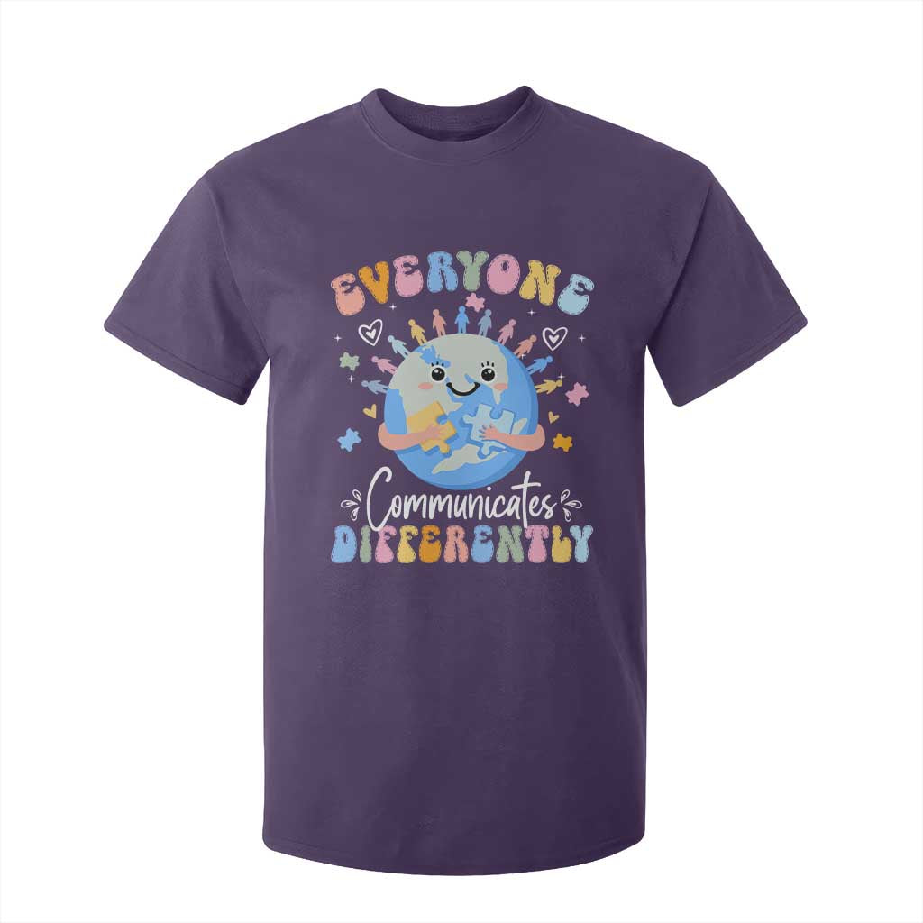 Autism Support Sped Teacher T Shirt For Kid Everyone Communicates Differently