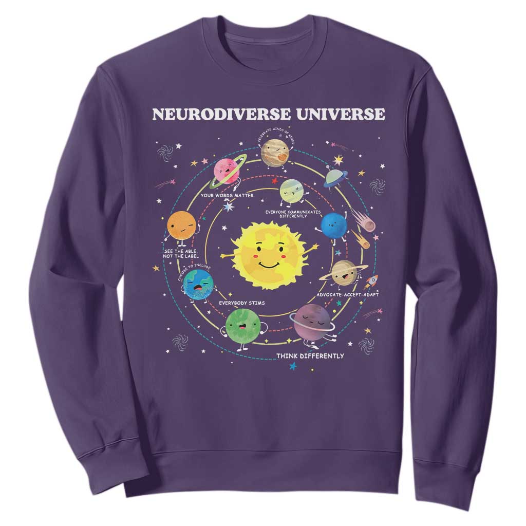 Autism Acceptance Sweatshirt Neurodiverse Universe Sped Teacher Support