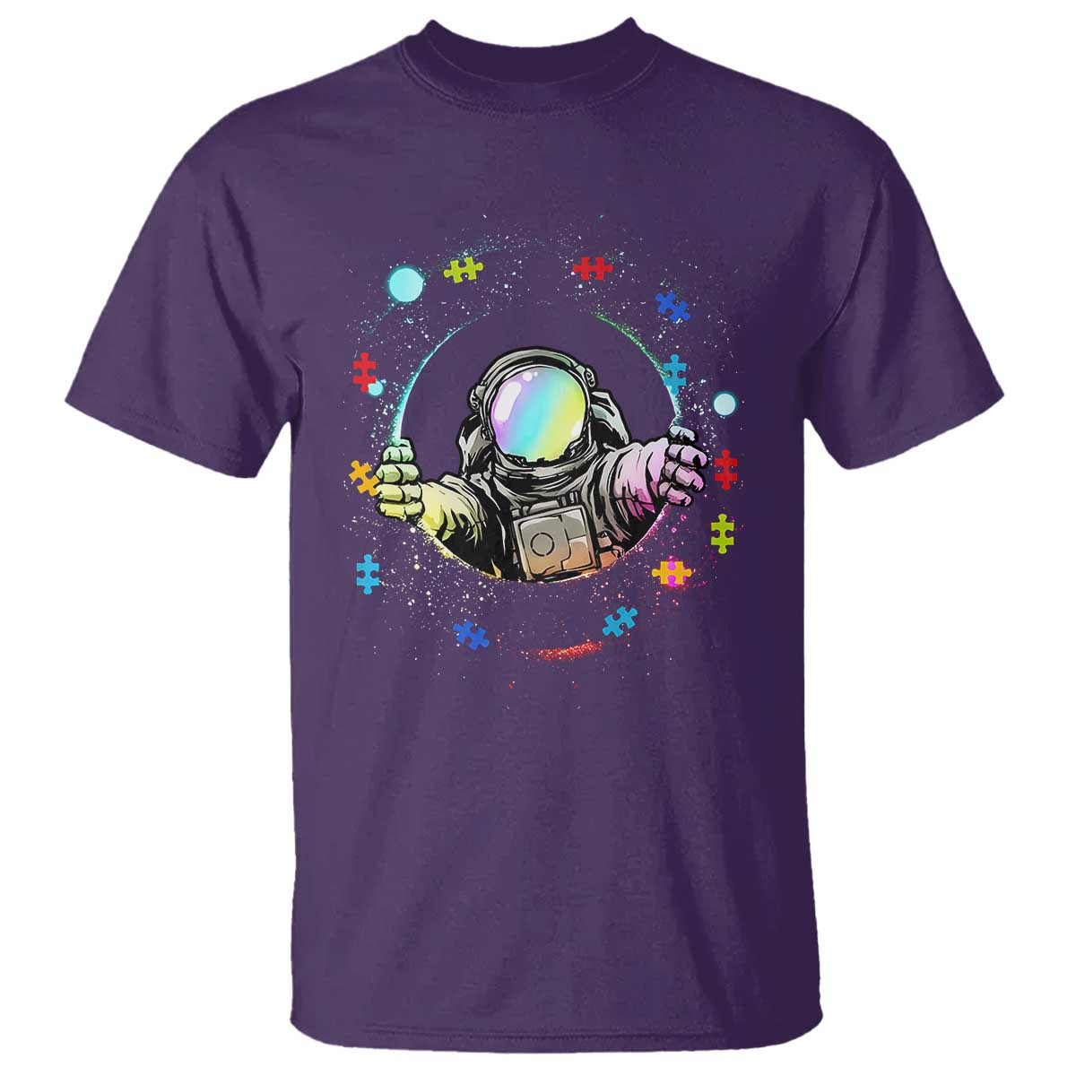 Astronaut Autism Support T Shirt Space Autistic Kids Sped Teacher