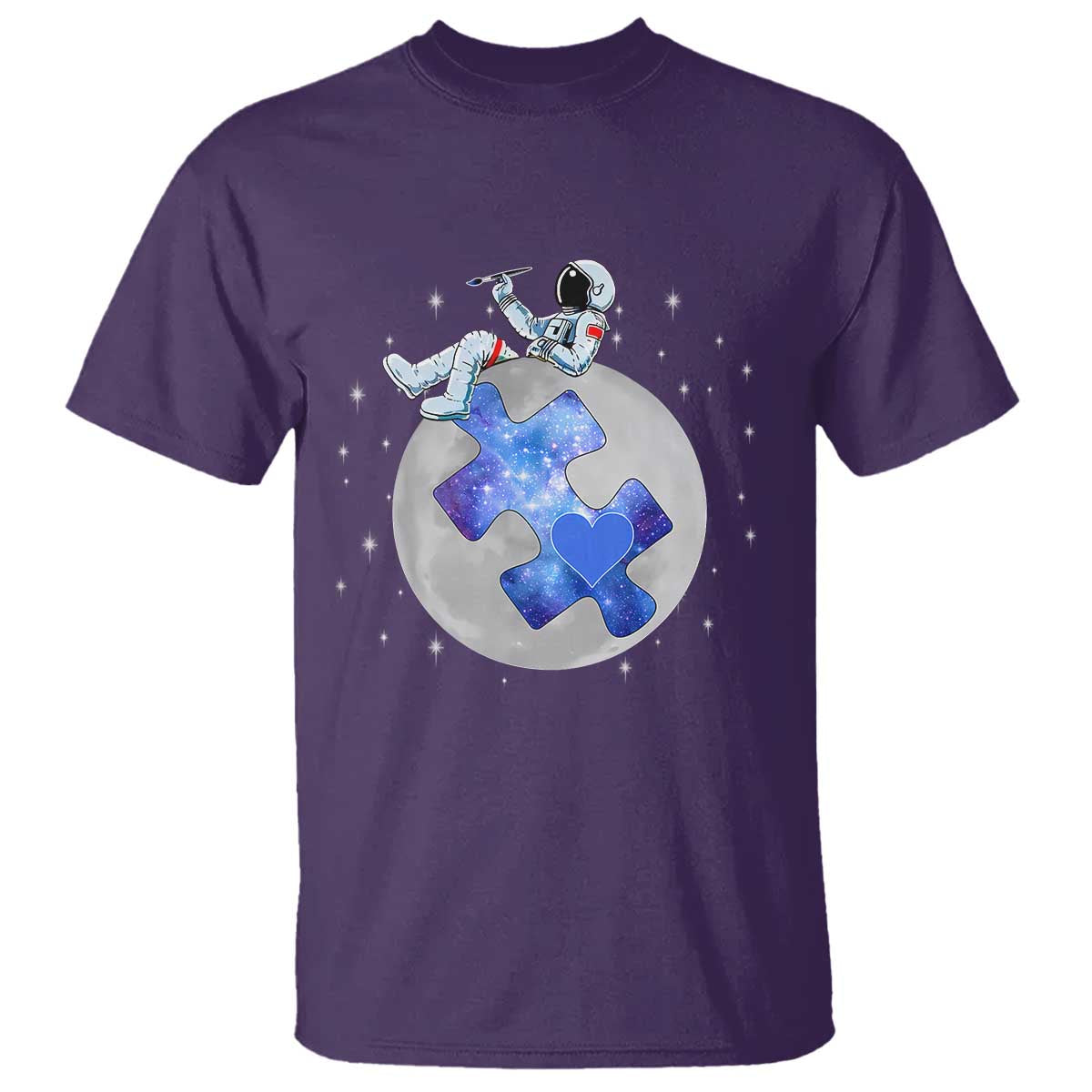 Autism Support Astronaut T Shirt Space Stars Autistic Kids Sped Teacher