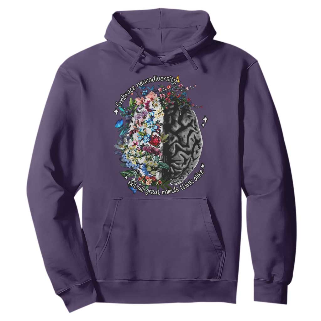 Autism Acceptance Hoodie Neurodiversity All Great Minds Don't Mind Alike