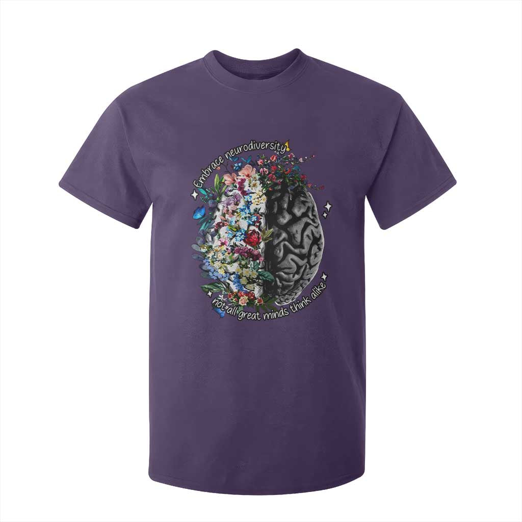 Autism Acceptance T Shirt For Kid Neurodiversity All Great Minds Don't Mind Alike
