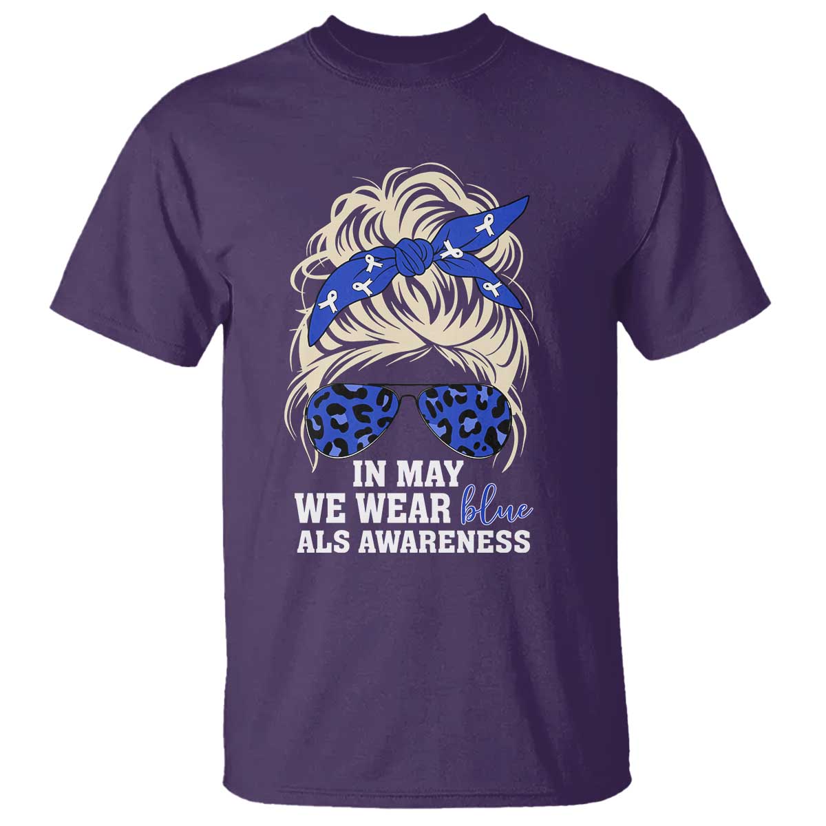 ALS Support We Wear Blue In May T Shirt