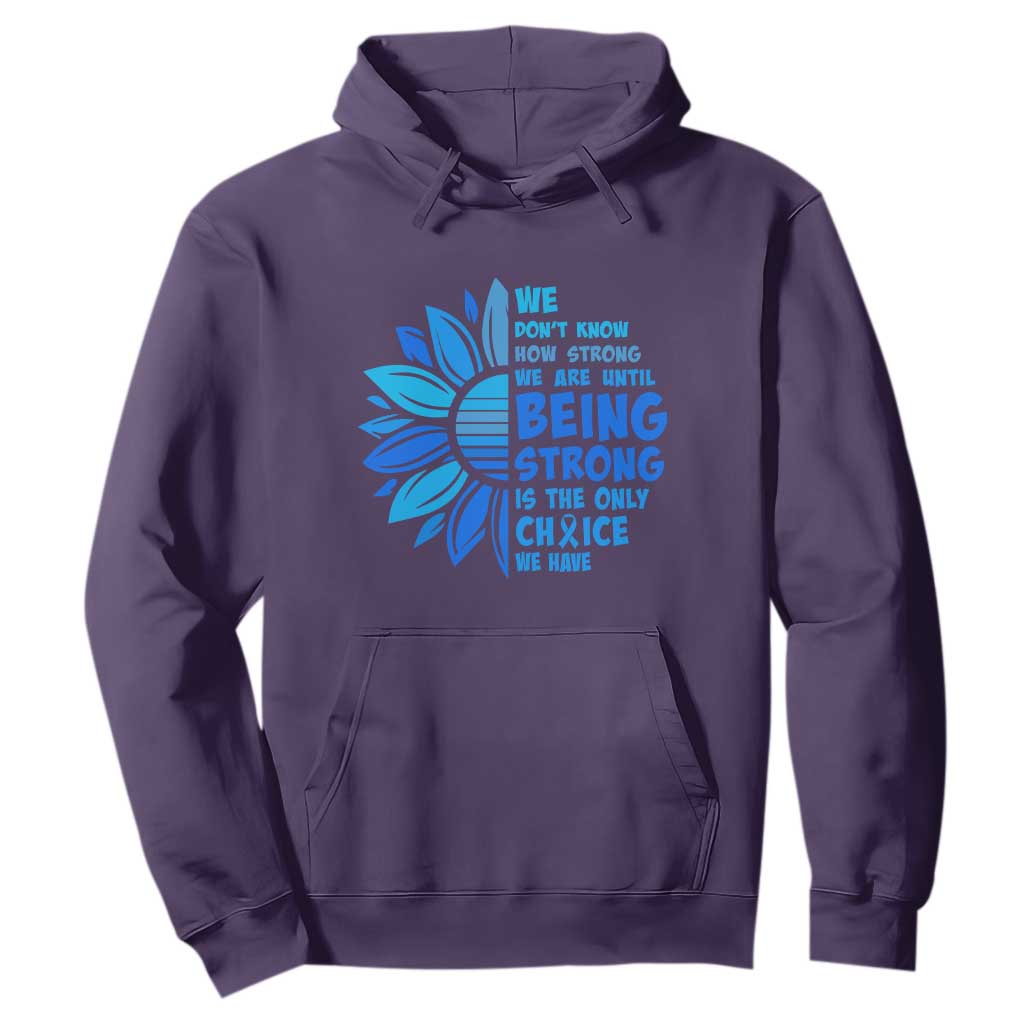 ALS Support Hoodie Blue Ribbon Stronger Survivor