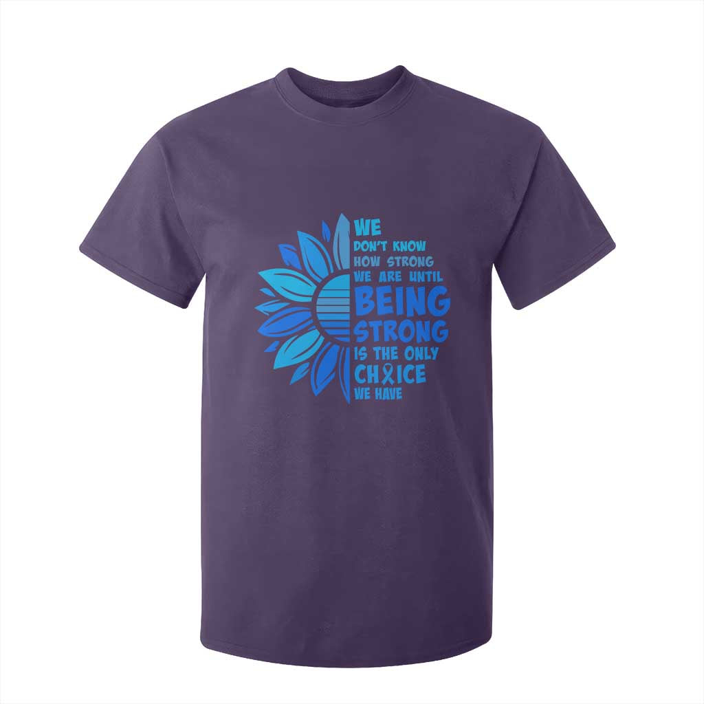 ALS Support T Shirt For Kid Blue Ribbon Stronger Survivor