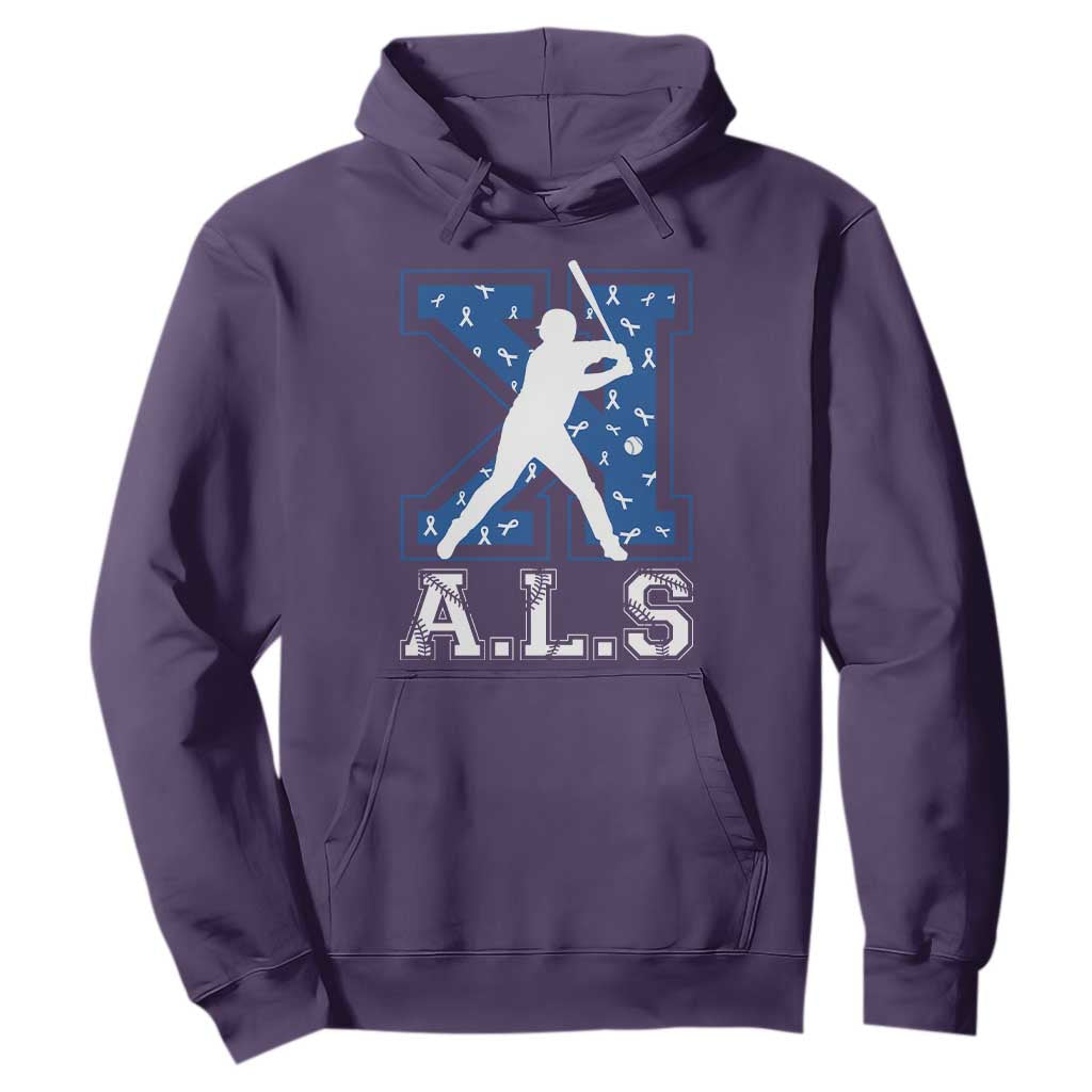 ALS Support Hoodie Baseball Strike Out ALS Support
