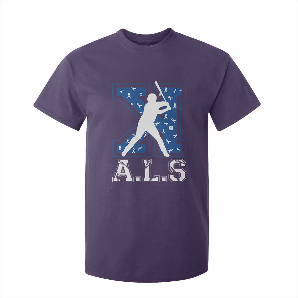 ALS Support T Shirt For Kid Baseball Strike Out ALS Support