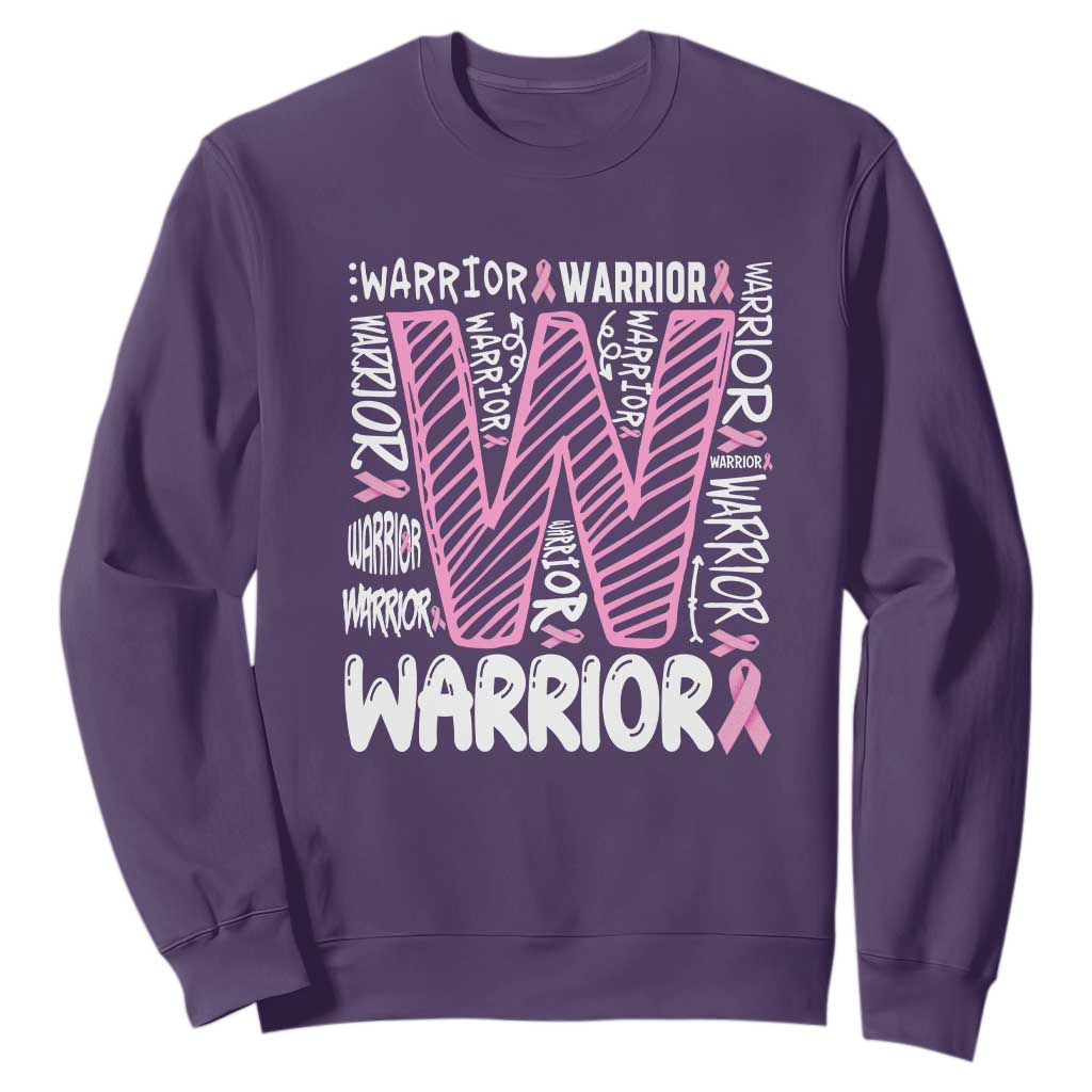 Breast Cancer Support In October We Wear Pink Sweatshirt Pink Ribbon Warriors Team