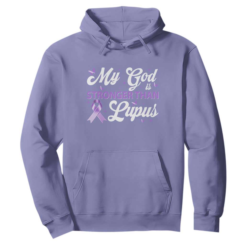 My God Is Bigger Than Lupus Hoodie Purple Ribbon