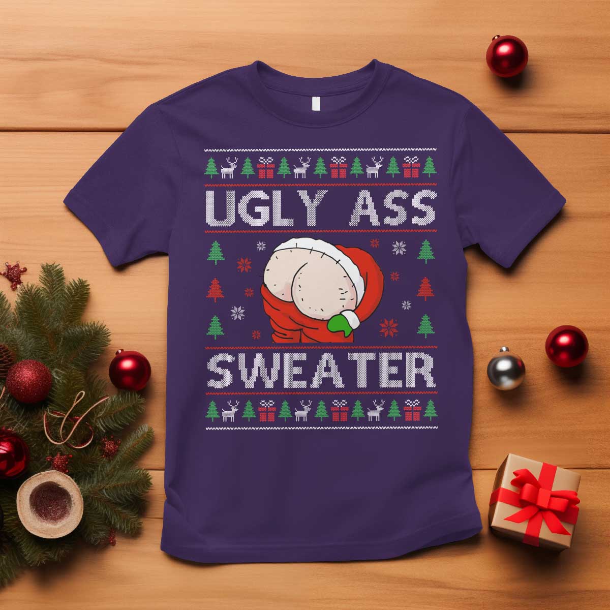 funny-santa-christmas-t-shirt-ugly-ass-xmas-elephant-gift-for-him