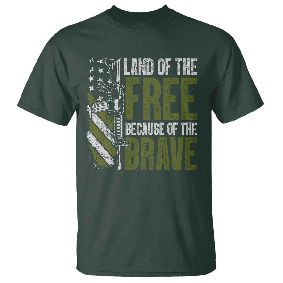land-of-the-free-because-of-the-brave-t-shirt-gun-american-flag