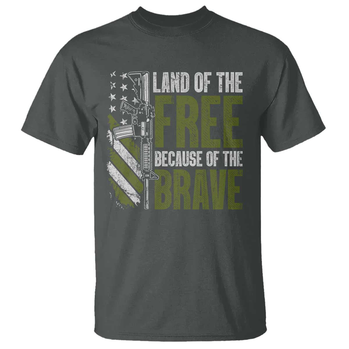 land-of-the-free-because-of-the-brave-t-shirt-gun-american-flag